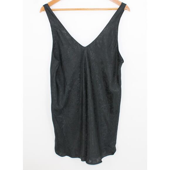 Vintage Black Jacquard Slip‎ Dress 90s Witchy Whimsigoth Party Lingerie Size M - Picture 1 of 8